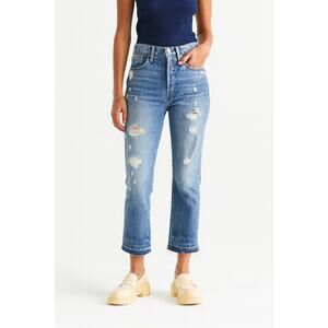 AYR Jeans The Styx Crop Straight Leg Jeans in Wolfpack
